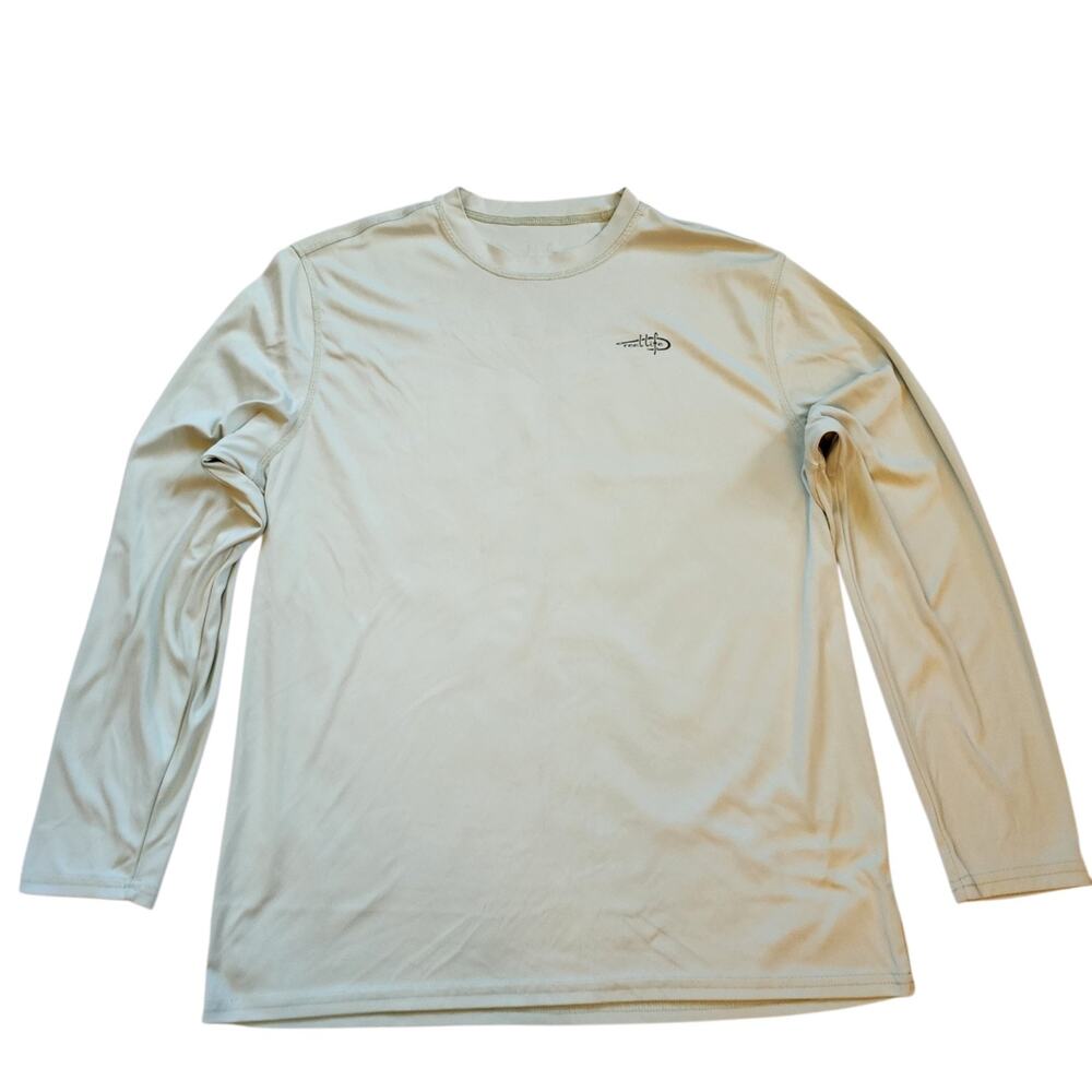 Reel Life UV Mens Performance Tee Size XL Light Green Long Sleeve Dry Wick